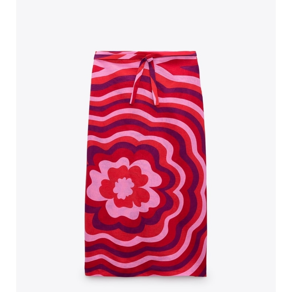 zara colorful summer skirt